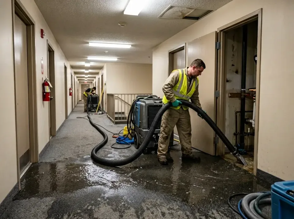 multi-unit-apartment-hallway-f-005 — frequently asked questions, Emergency Burst Pipe Water Extraction & Removal in Byesvill…